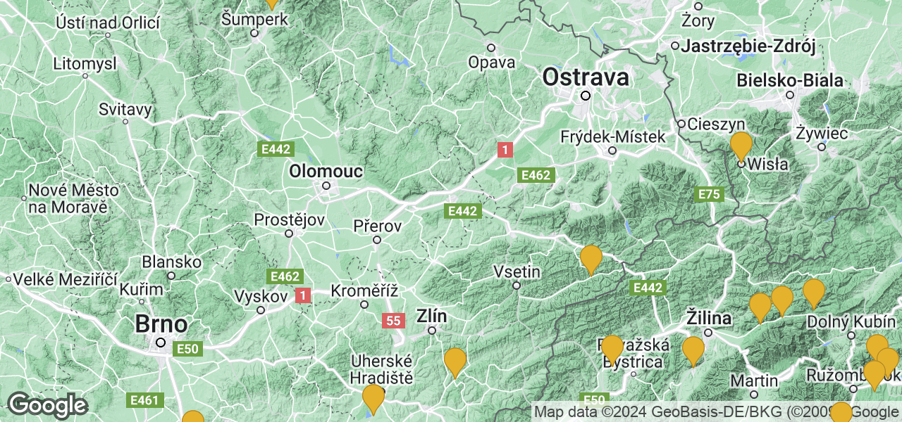 Mapa Teplice nad Bečvou